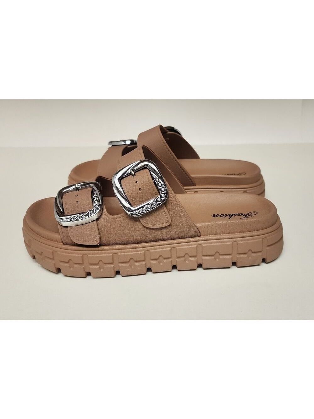 Womens Fashion Lightweight Eva Sandals Size US 8 Color Tan - Picture 3 of 8